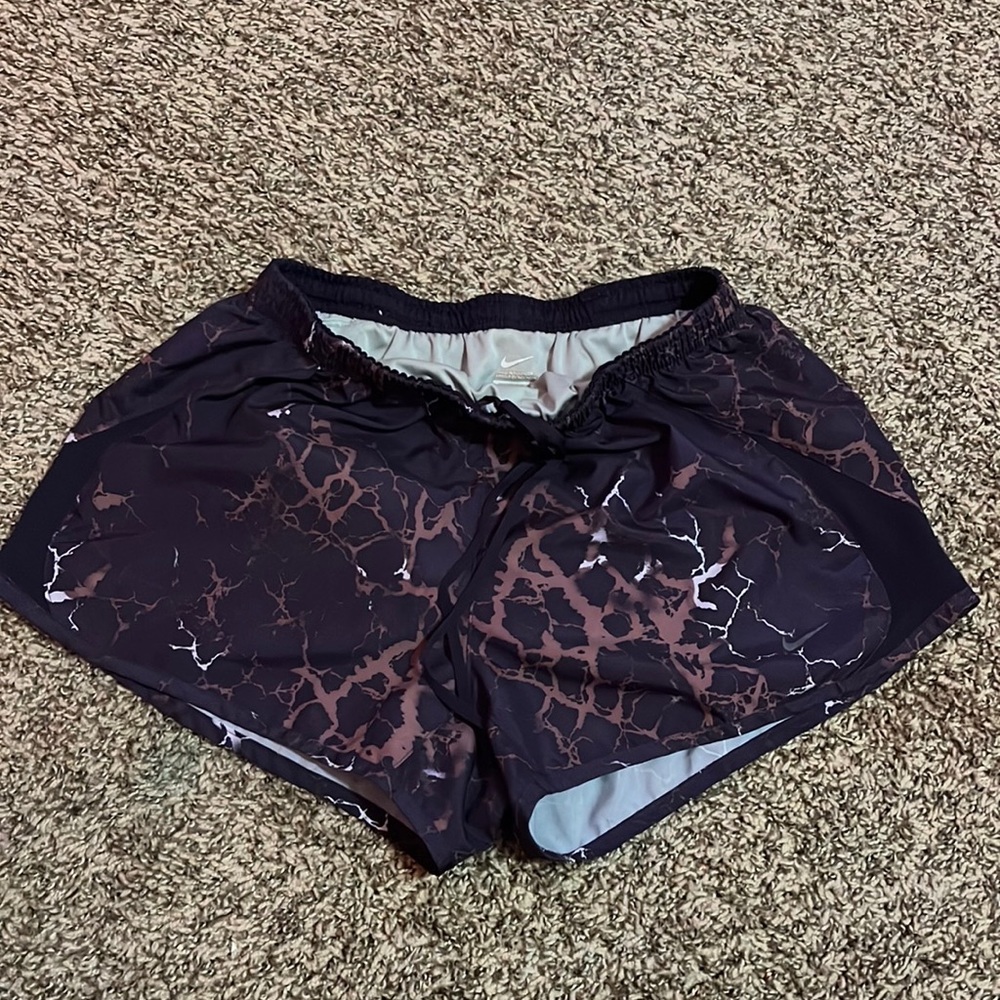 Marble printed nike shorts